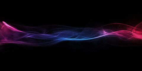 Naklejka premium Red, purple, and blue sound waves on a dark background. A futuristic design for music or tech visuals.