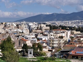 Fototapeta premium The city view of Athens, Greece