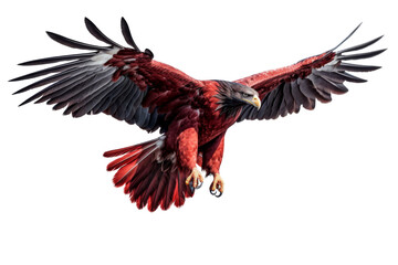Obraz premium Big eagle looking isolated on white.