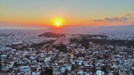 The city view of Athens, Greece