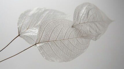 Other leaves are outlined with minimal or no filling, giving a delicate, almost translucent look.