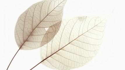 Obraz premium Other leaves are outlined with minimal or no filling, giving a delicate, almost translucent look.