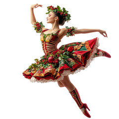 Magnificent  dance performance isolated on transparent background
