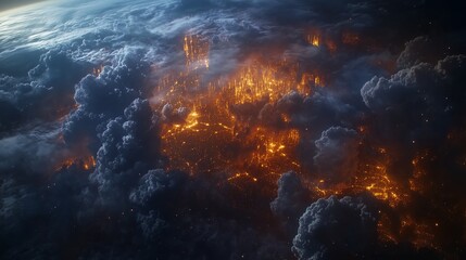 Fototapeta premium 宇宙と光