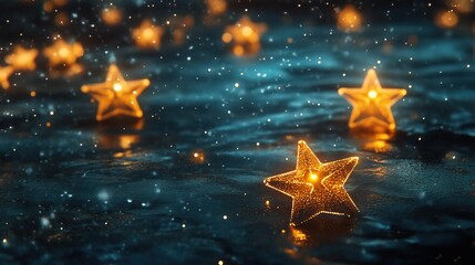 Funkelnde Sterne in einer stillen Winternacht