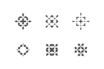 Cross geometric elements for your project. Modern abstract geometric ornament.