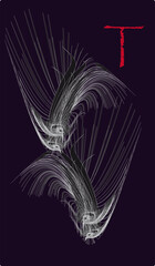 Tarot cards - back design. T-square, cross. Tarot background