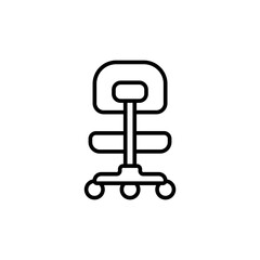 Office chair outline icons, minimalist vector illustration ,simple transparent graphic element .Isolated on white background