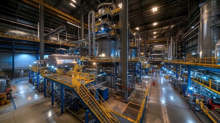 Obraz premium Large-scale industrial facility with complex machinery and equipment