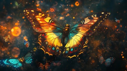  Abstract Painting Butterfly 8K Realistic Lighting Highly
