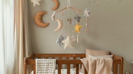 A bright and cozy nursery with soft pastel walls, a comfortable crib, and plush toys. The room exudes warmth, with natural light streaming through the window, creating a peaceful atmosphere for rest.