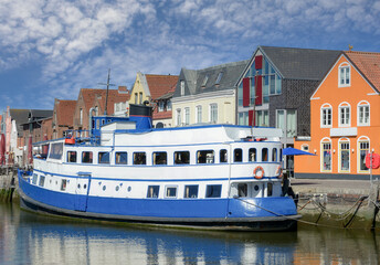 Husum Inland port in Husum,North Sea,North Frisia,Schleswig-Holstein,Germany