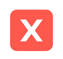 シンプルな赤色のXアイコン