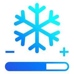 Obraz premium cooling control icon on dark