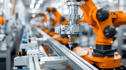 A Glimpse into an Advanced Assembly Line with Robotics Technology