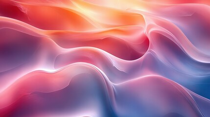 Obraz premium Abstract Pink and Blue Wave Forms Swirling Design