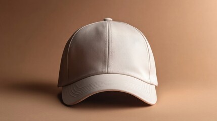 Neutral-colored baseball cap displayed as a blank canvas for customization and branding