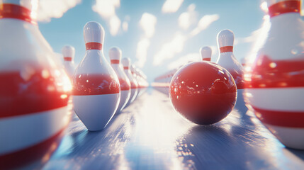 The pins perspective of an incoming ball