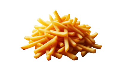 french fries isolated on white