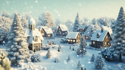 Fototapeta premium 雪国と古い家