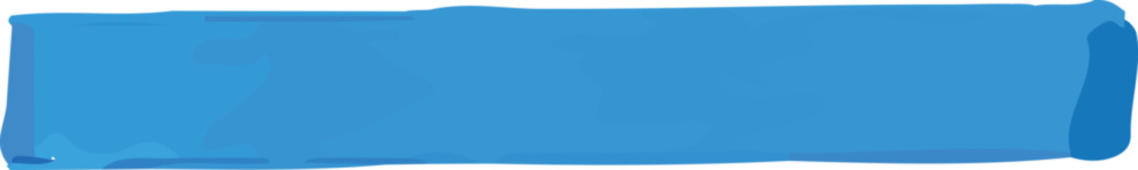 Blue marker stroke. Color pen transparent stripe