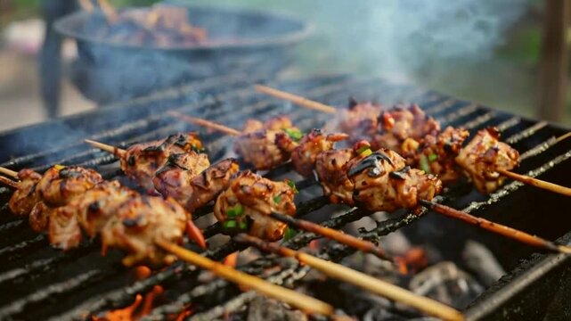shish kebab on a skewer