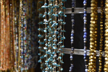 Decorations made of colorful beads. Beads