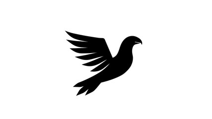 Obraz premium Simple line drawing of a bird in flight.