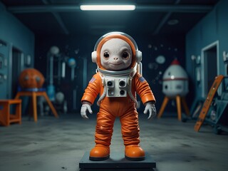 animal dolphin in astronaut costume in space, robot mech suit galaxy, AI generated