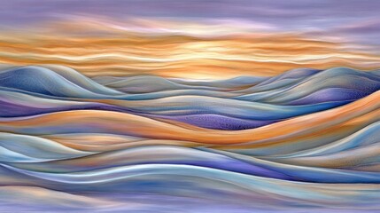 Flowing waves and smooth gradients blend harmoniously, creating an elegant abstract background ideal for various creative projects like branding, web design, and digital art