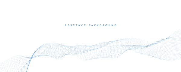 Abstract blue wavy vector background.