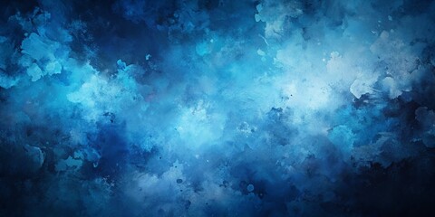 Obraz premium Abstract Painting Background Texture with Midnight Blue, Very Dark Blue, and Indigo Colors for Creative Headers and Banners with Ample Copy Space for Text or Images