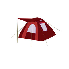 tent on white background, camping tent
