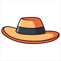 Straw hat on white background
