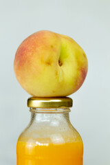 bottle of peach juice jugo durazno fresh summer drink