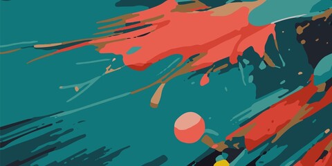 Background is scattered with colorful red lines. painting color splash with red wallpaper.  colorful paint strokes and splashes, creating a captivating, modern visual. Halloween design element concept