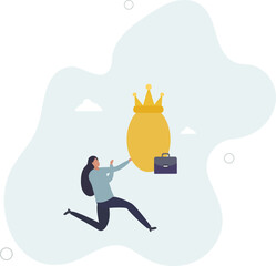 Golden egg investment, precious retirement pension fund,flat characters.