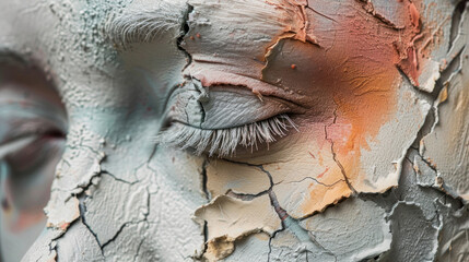 Fototapeta premium Artistic close-up of human scars, showcasing texture and subtle color differences