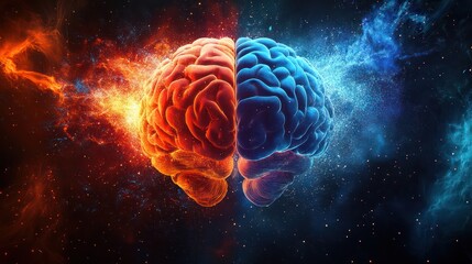 The Divided Mind: A Cosmic Brain Divided by Fire and Ice