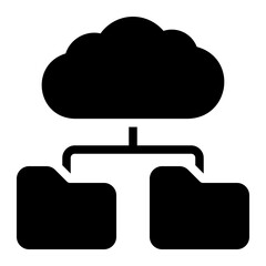 cloud storage glyph icon