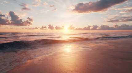 Obraz premium Golden Hour Beachscape 