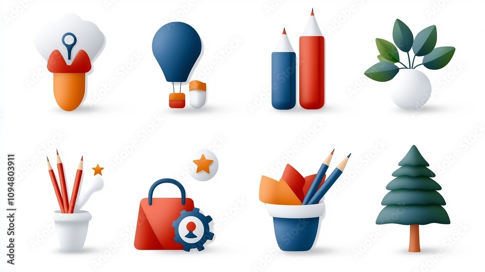 Poster Creative Collection of 15 Digital Marketing Icons in an Outline Style Focusing on Management Strategies Work Processes and Achieving Project Goals  for Business Technology and Productivity Concepts