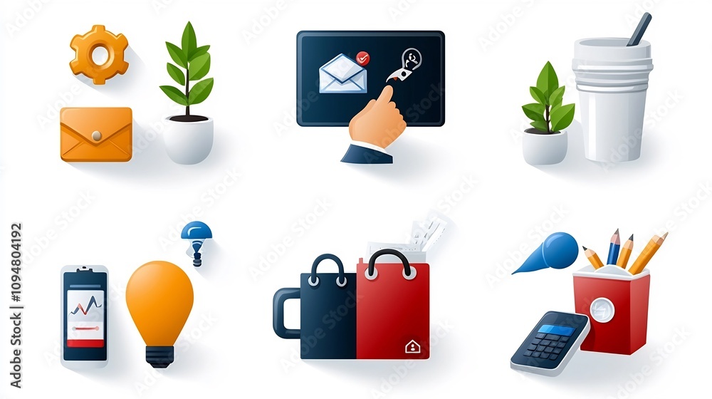 Aufkleber comprehensive set of 15 black outline icons showcasing various aspects of digital marketing includin