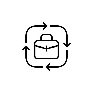 recommend clip art: Workaholic outline icons, minimalist vector illustration ,simple transparent graphic element .Isolated on white background