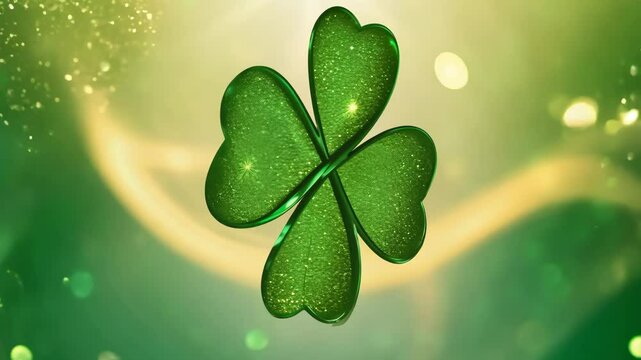 Sparkling shamrock for St. Patricks Day