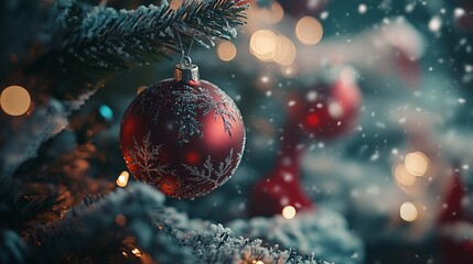クリスマスと雪とツリー