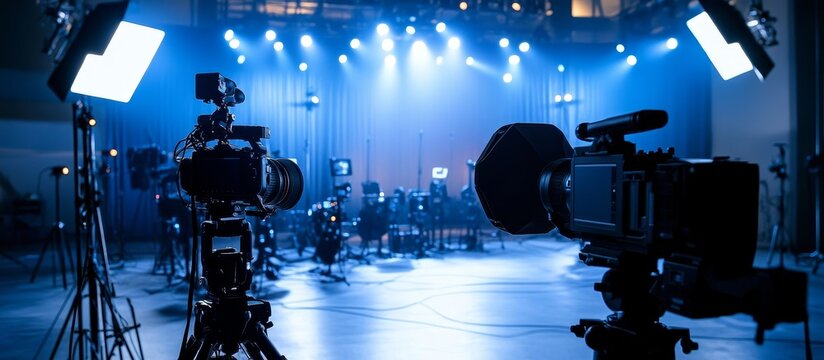 Multiple Camera Set Up in a Television Studio