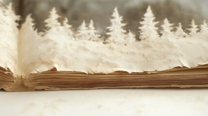 old book's page, revealing the texture of the paper