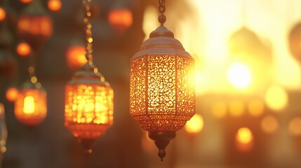 クリスマスとランプと町