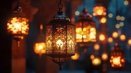 クリスマスとランプと町